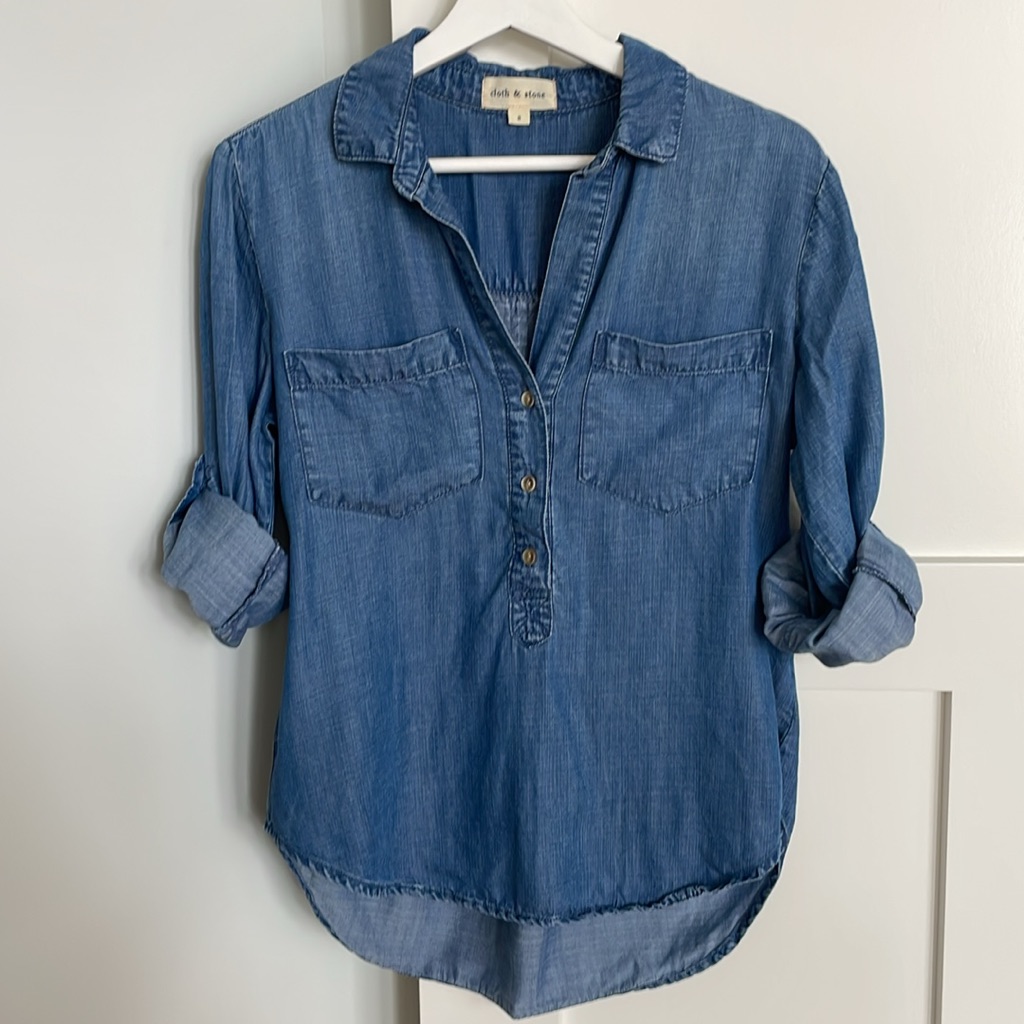 Cloth And Stone Chambray Denim Shirt Cloth And Stone Chambray Denim Shirt